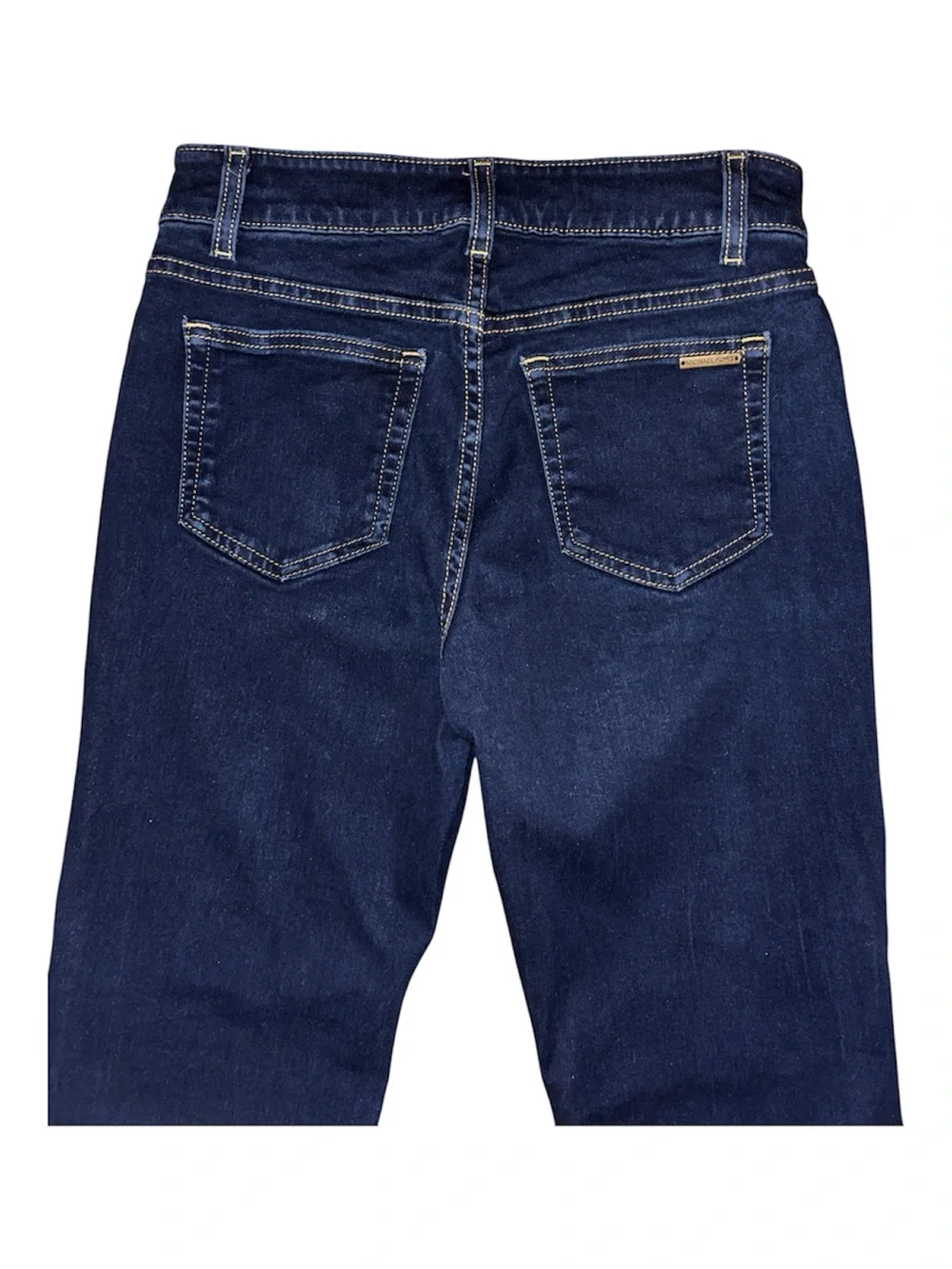 Michael Kors Navy Flare Wide-Leg Jeans - Picture 6 of 7
